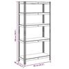 VidaXL Étagère de rangement 5 niveaux Anthracite Acier bois ingénierie 4016951