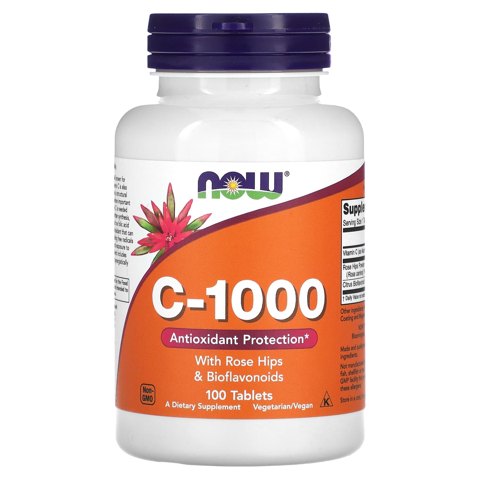 

NOW Foods, C-1000, with Rose Hips and Bioflavonoids, 100 Tablets