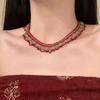 Ethnic Style Beads Necklace Tang Ming Song Dynasty Multi-layer Lace Necklace  Gift