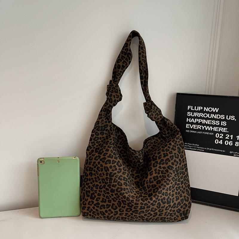 Women's Bag Leopard Print Shoulder Bag Underarm Bag Large Capacity Tote Bag