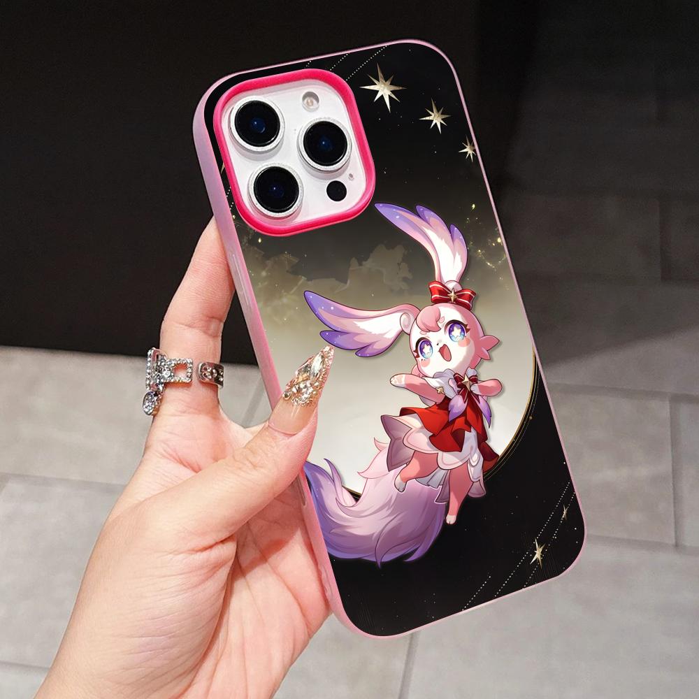 HSR Mem Jelly Double layer Rose Red Mobile Phone Case for iPhone 17 16 15 14 13 12 11 Air Pro Max Plus Protective