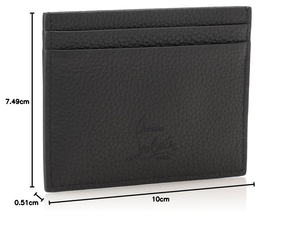 Christian Louboutin Kios Card Holder, Men's, Black Leather, Free Size (1175211)