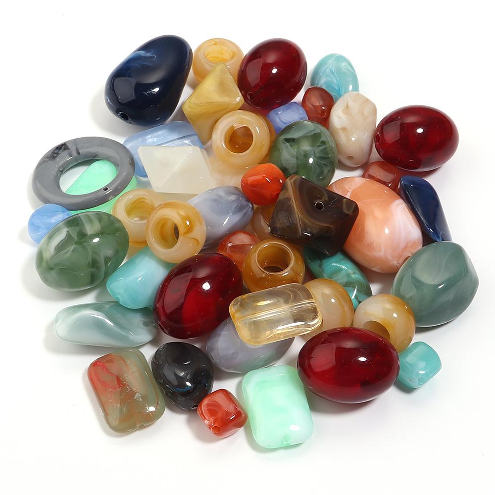 

50g/lot Irregular Acrylic Beads Colorful Mixed Loose Spacer Beads for Jewelry Making DIY Crafts Necklace Bracelets Accessories