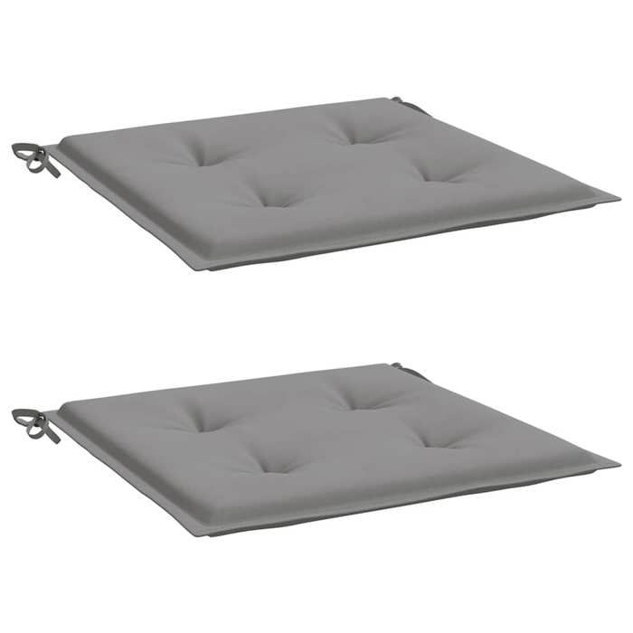 VidaXL Coussins de chaise de jardin 2 pcs gris 40x40x3 cm tissu oxford 314004