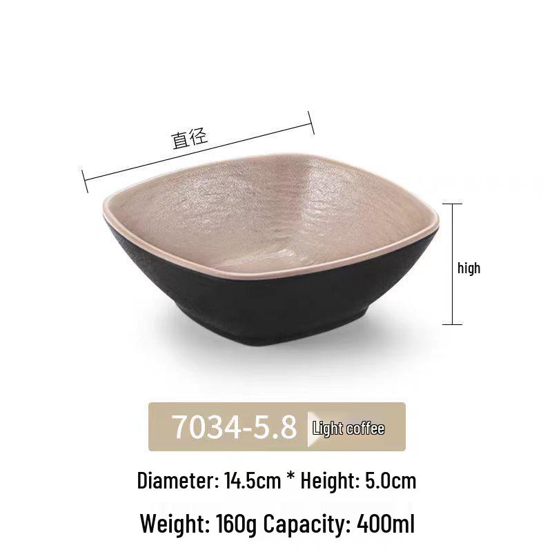 Melamine Japanese Conical Hat Bowl - Large Plastic Soup, Rice, and Noodle Bowl