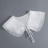 Perfect Match White Lapel Fake Collar Shawl Women White Removable Blouse Tops False Collar Scarf Shirt Detachable Collar Clothing Accessories