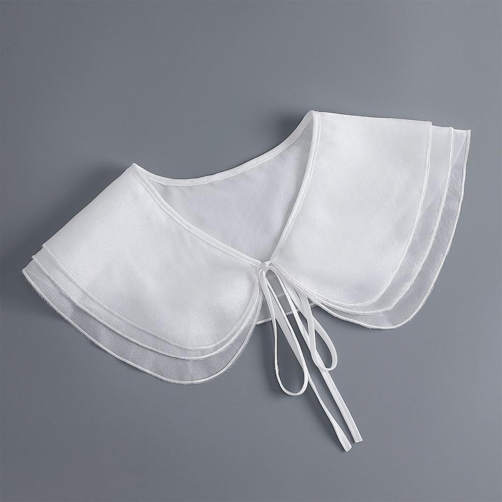 White Lapel Fake Collar Shawl Women White Removable Blouse Tops False Collar Scarf Shirt Detachable Collar Clothing Accessories
