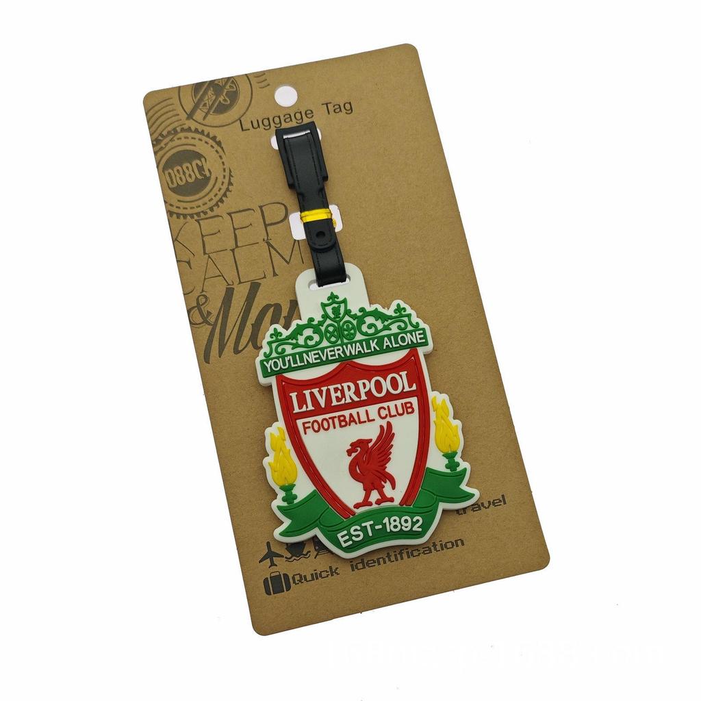 Barcelona, Real Madrid, Liverpool Teamwappen PVC Gummi Gepäckanhänger