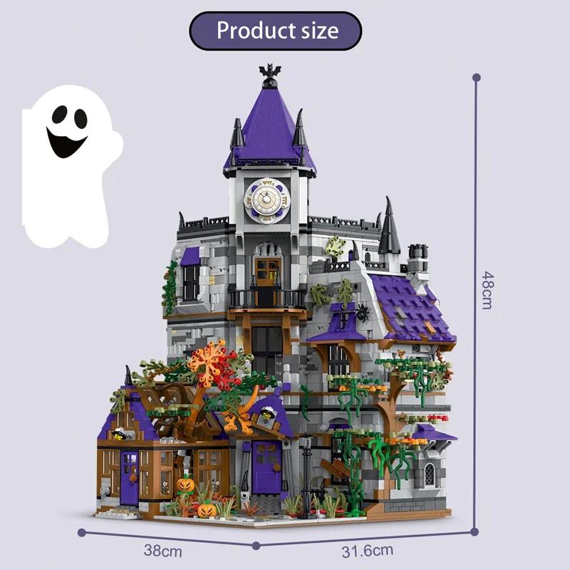 Hallows' Day Mystery Mansion Medieval Castle House Buildings Sets,City Street Brick Model Modular Blocks Kit Toys Gifts 4190PCS