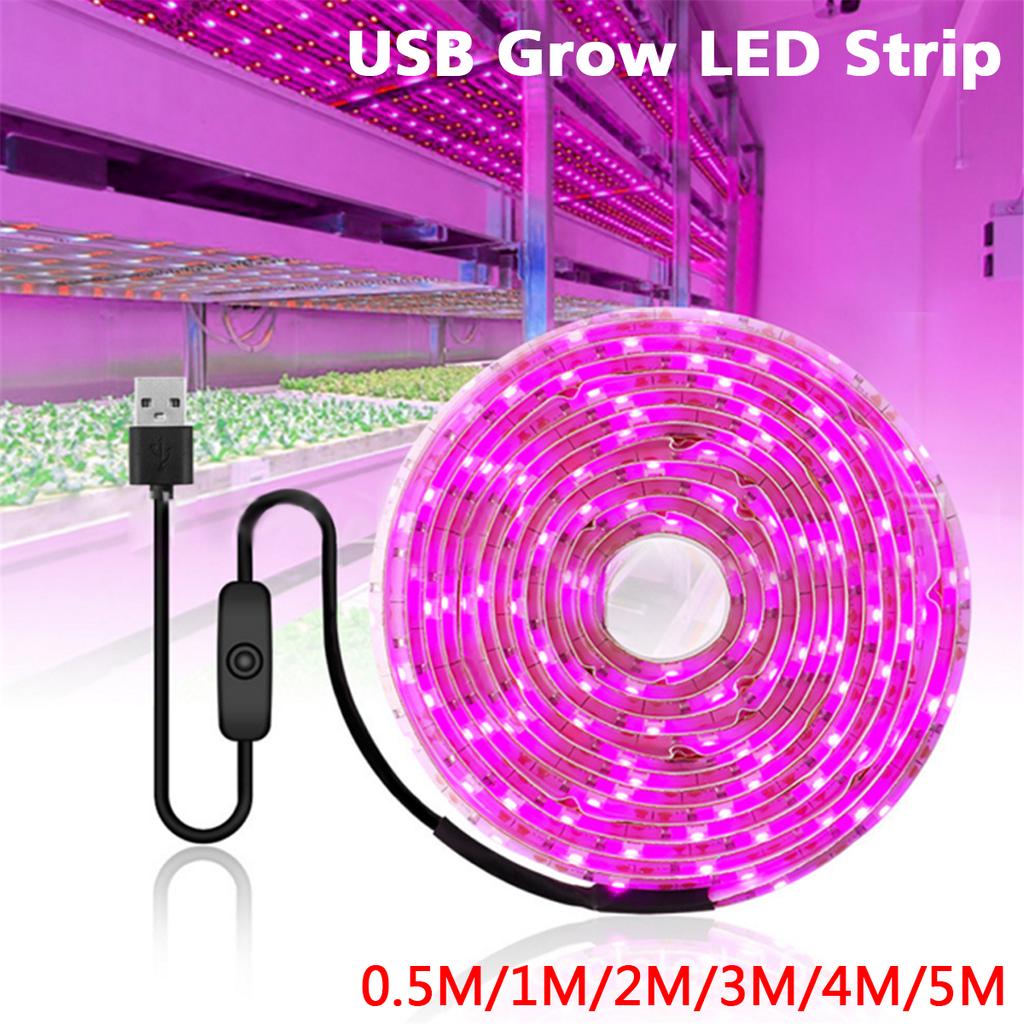 1PC USB-Powered Full Spectrum LED Grow Light Strip for Indoor Plants and Greenhouses