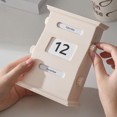 Desktop Calendar With Flip Display Reusable Calendar For Each Year Day And Month Indicators Reusable Home Ornaments Gift