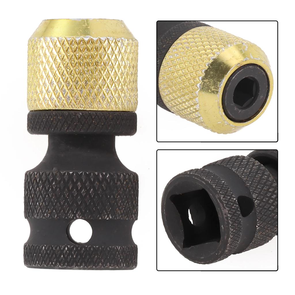 For Air Wrench Hex Drill Adapter Drive To Hex Adapter Converter Tool Anti-Corrosion Good Toughness High Hardness