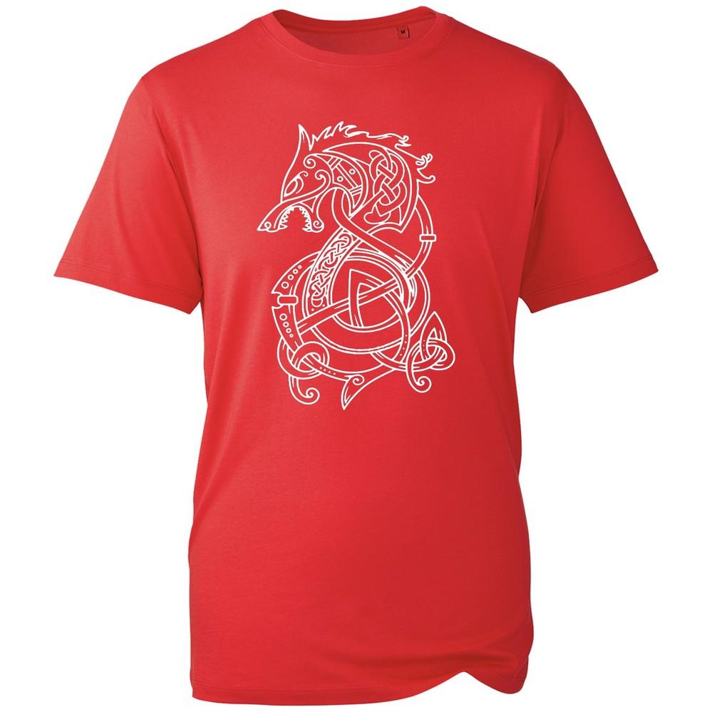 Norse Mythology Wolf T Shirt Unisex Funny Celtic Knot Graphic Novelty Tribal Tee S