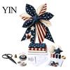 Autumn Seasonal Craft Gift Patchwork Bow Sewing Kit, Large Fabric DIY Sunflower Indoor Wall Hanging Decoration Pumpkin Quilted Kit for Adults,