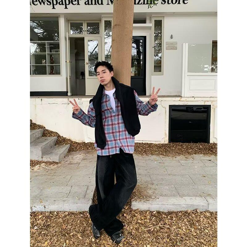 2024 Bokstaver Langermet Skjorte Japansk Hong Kong Stil Ins Løs Skjorte Gutter Sommer Trendy Allsidig Avslappet Kåpe