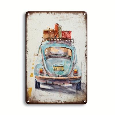 Panneau Métallique Amusant] Panneau Métallique en Étain de Style Vintage, Art d'Affiche de Voiture Amusant pour Garage, Man Cave & Décoration de Maison, Parfait pour la Décoration de Pièce