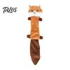 Active Play Pet Accessories Crinkle Animal Dog Toy, Plush Squeaky Chew Fox Raccoon Portable Toys for Travel Squirrel Puppy Teething Toy Small