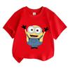 Bob Kids Short-sleeved Summer Minions Baby Round Neck Cotton T-shirt Boys Girls Comfy Tops Cute T-shirt Tops High Quality Tees