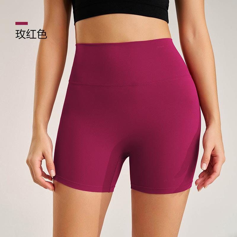 

Спортивные шорты, нюдовые йога-трехточки, новая одежда для йоги с эффектом подтяжки бедер, спортивные штаны для фитнеса и велоспорта XL красный