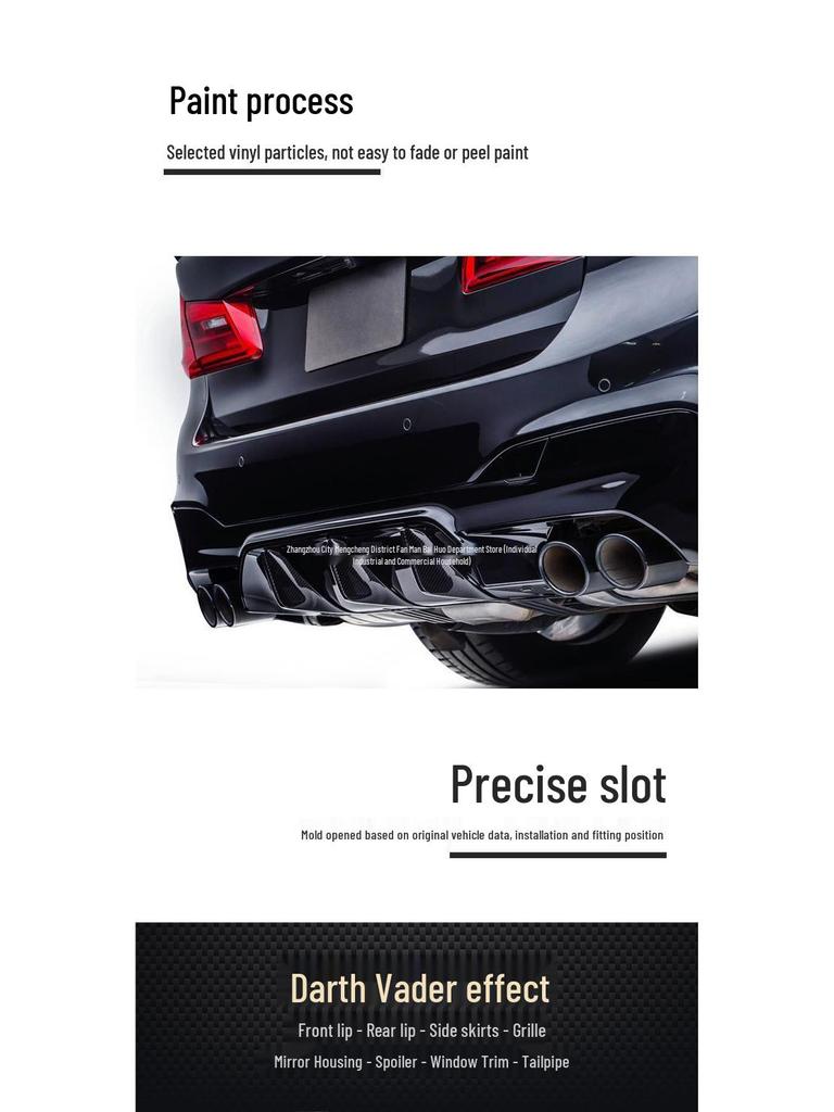 Compatible BMW New 5 Series Front & Rear Lip Kit (525/530Li) - Black Warrior MP Modification Kit.