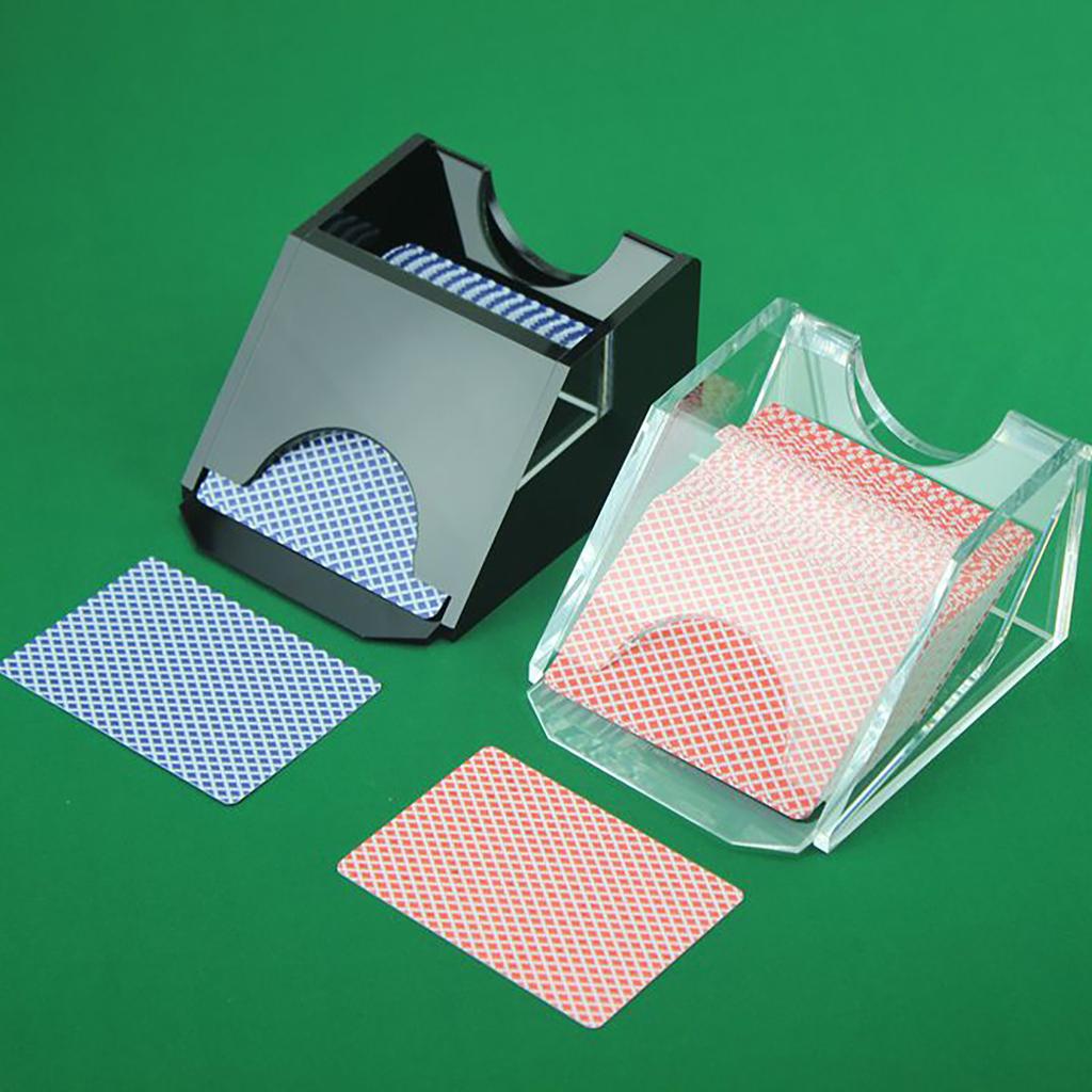 1 Deck Acrylic Playing Card Dealing Shoe Pokers Dealer Playing Card Dealing Shoe Casino Game Table Accessory Enduring