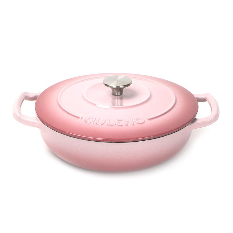 26cm Enameled Cast Iron Dutch Oven 3 Quart Heavy Soup Pot Casserole Dish For Bread Baking And Stew Kitchen Nonstick Braised Pot