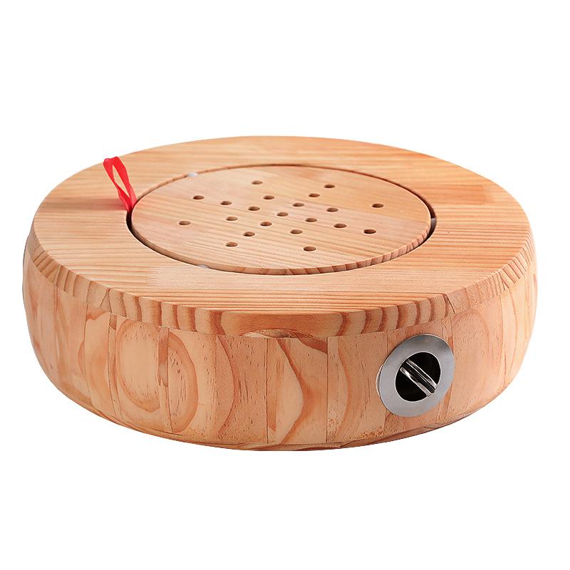 Portable Solid Wood Moxibustion Stool and Cushion Set for Hip, Abdomen, and Back Therapy
