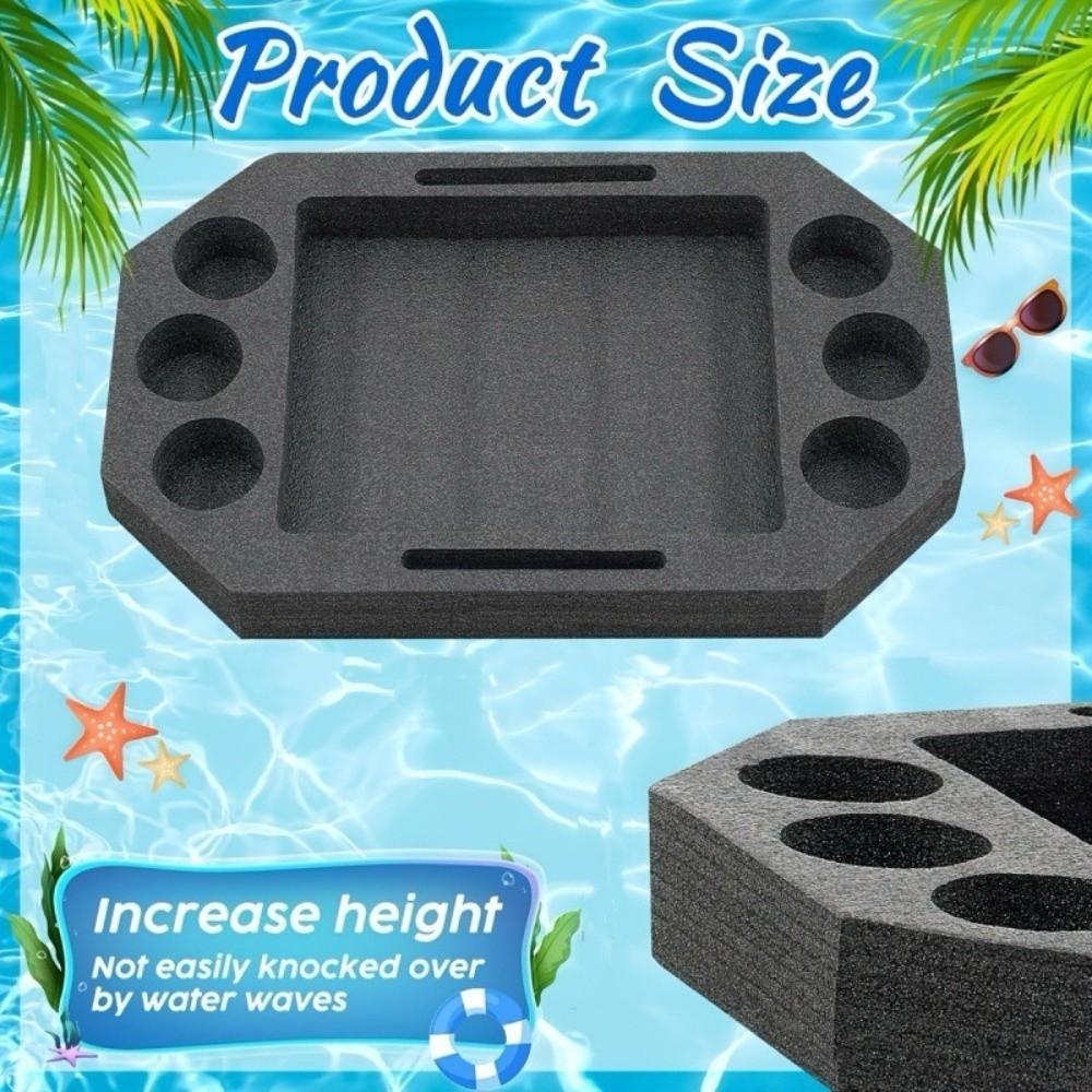 Waterproof Floating Drink Rack Multi-Hole Pool Drink Float Creative Drink Floating Tray Party