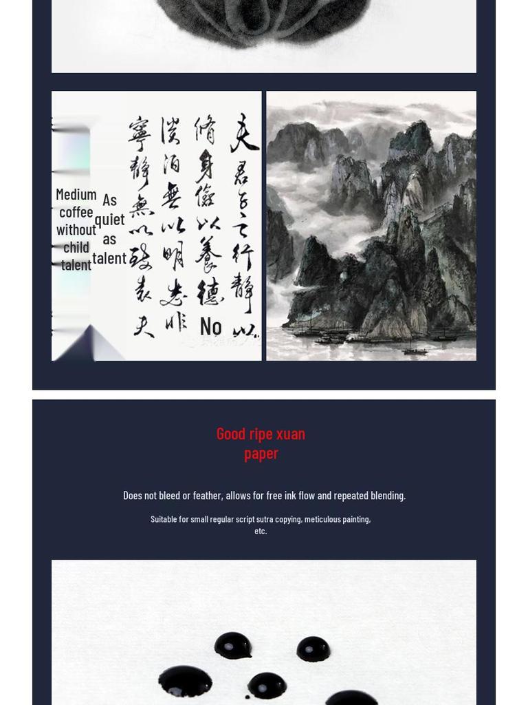 100 Sheets Calligraphy Brush Practice Paper - Semi-Ripe Xuan for Beginners & Chinese Painting