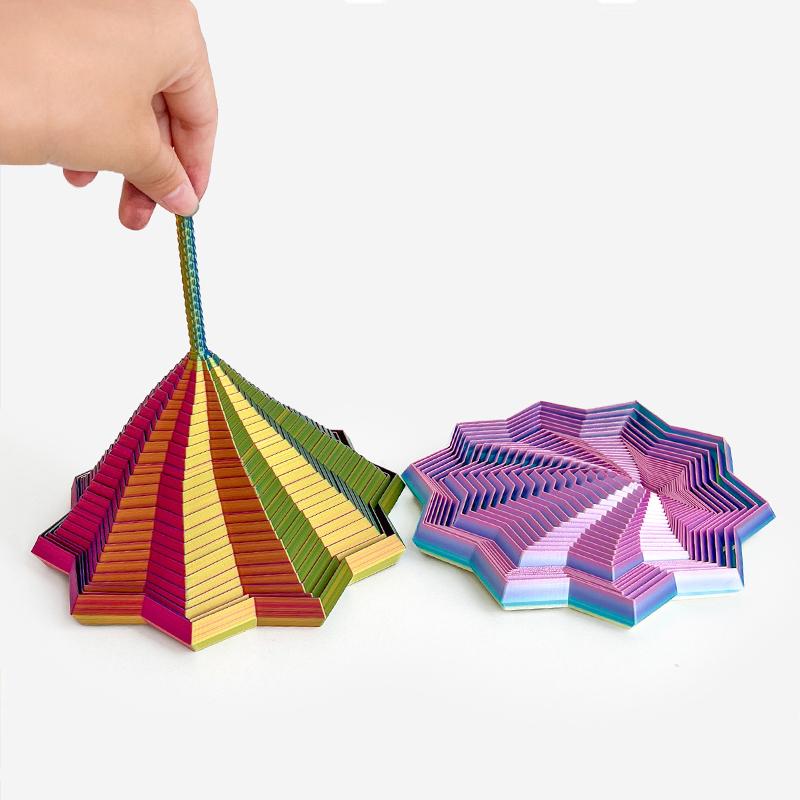 3D-Druck Erweiterte Sensorische Fidget Stern Modell Visuelle Illusion Sechseck Wirbelnde Spirale Ornamente Stressabbau Brettspiel