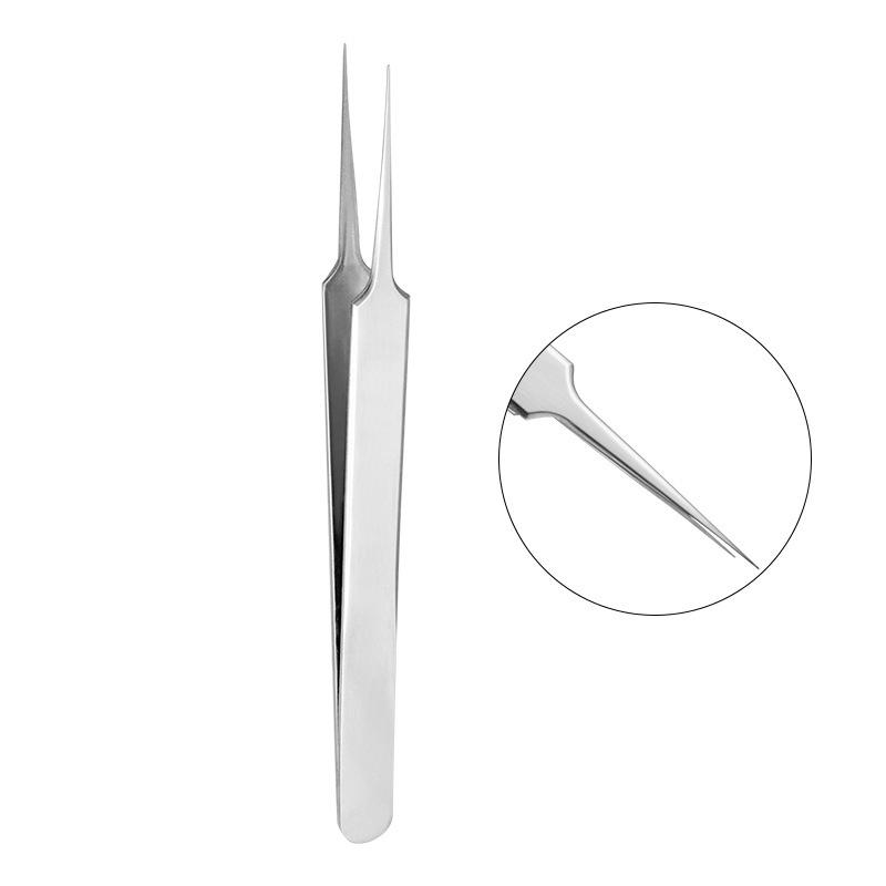 Stainless Steel Curved Comedone Extractor Tweezers for Blackhead and Pimple Removal