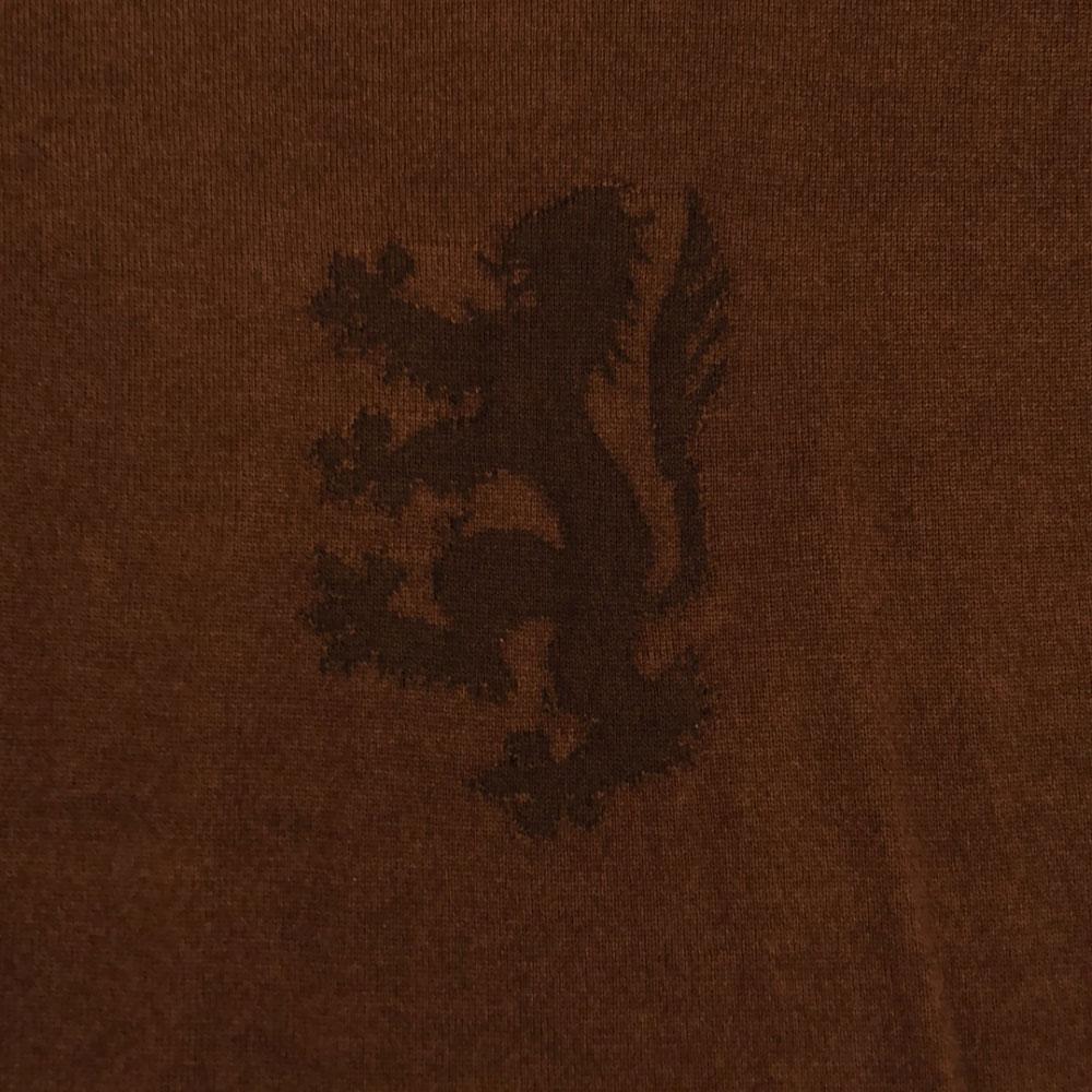 Pringle wool made in italy Long sleeve sweater L Brown knit Men's Used