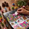 Calendrier de l'Avent de Noël Compte à rebours avec Jouets, Jouets Surprise Résine Anti-Stress
