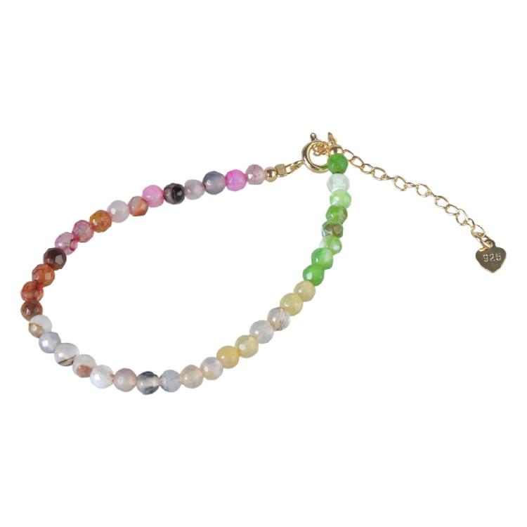 Tourmaline Crystal Bracelet Delicate Small Beaded Bangle Fashionable Hand Chain 1
