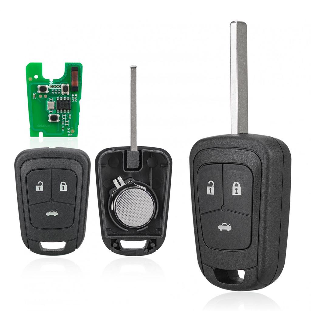 434 MHz ASK 3 Tasten Auto-Funkschlüssel passend für OPEL/VAUXHALL mit ID46-Chip, langlebiger Ersatz-Funkschlüssel