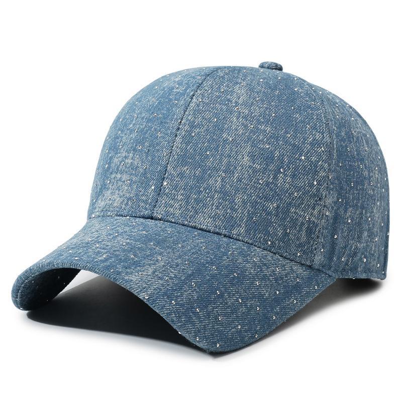 Washed Denim Baseball Cap Men'S Retro Retro Checkerboard Cap Hip Hop Trend Hat