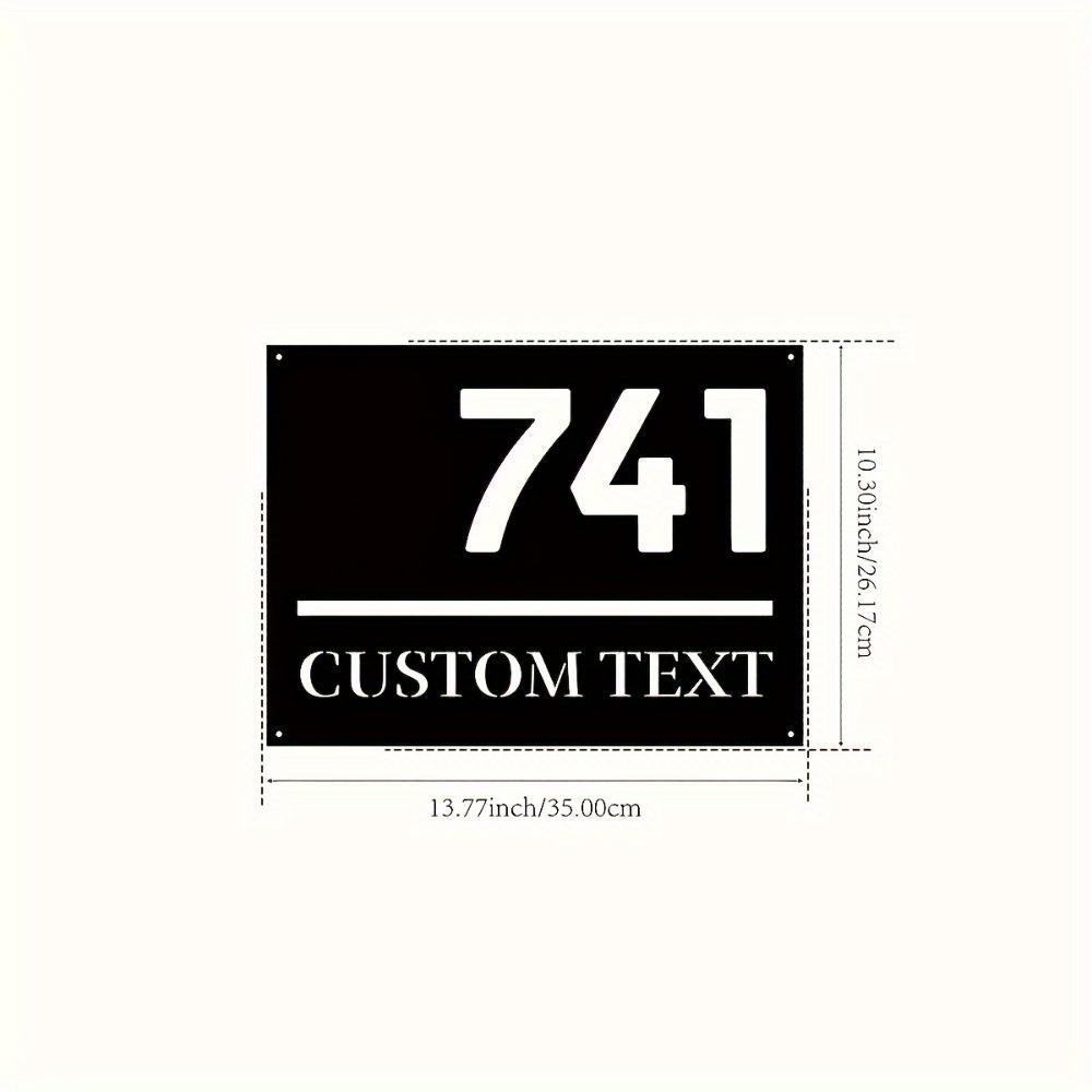 

Custom Metal Door Sign Engraved Family Name Number Stylish Wall Mounted Entrance Decor Easy Install