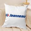 JJEANNEAUs Logo Cushion Cover Short Plush Doublesided Print Square Throw Pillow Covers Sofa Home Cushion Decor
