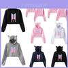 Sudadera con capucha BTS Bangtan Boys Love Yourself Tear Ombligo con diseño de orejas de gato lindas en múltiples opciones de color