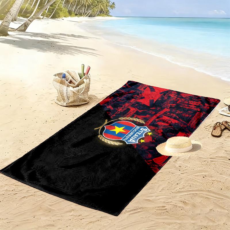 Steaua Bucuresti Print Beach Towel, Large Soft Quick Dry Towel for Beach Camping Swimming