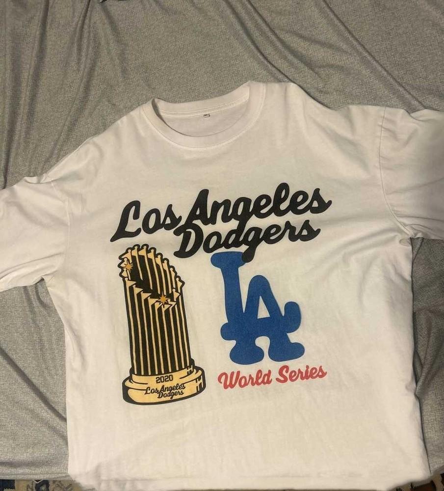 Футболка с коротким рукавом Los Angeles Dodgers World Series Унисекс Концертная S-5XL LO337 Унисекс Футболка XXL
