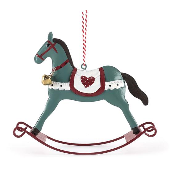 

Рождественские подвесные фигурки лошадей Железная лошадка-качалка Украшение Привлекательная подвеска на рождественскую елку Домашняя вечеринка Фестиваль DIY Подарок зелёный