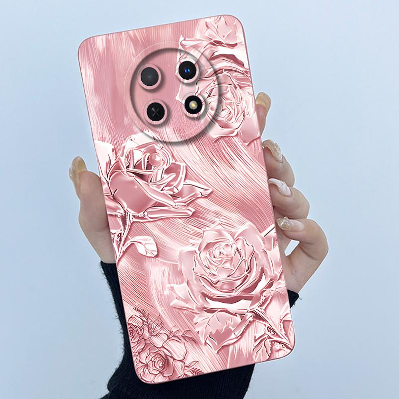 Case For Huawei Nova 14i Phone Case Coque Simplicity Oil Painting Flowers Silicone Soft Back Cover For Huawei Nova14i 14 I Funda