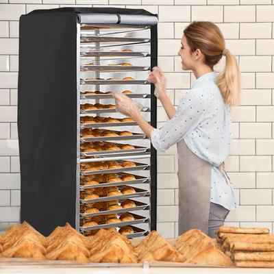 Brotregal-Abdeckung, Bäckerei-Regal-Abdeckung mit Reißverschluss, wasserdicht, staubdicht, Blech, Pfannenregal-Abdeckung für Zuhause, Geschäft