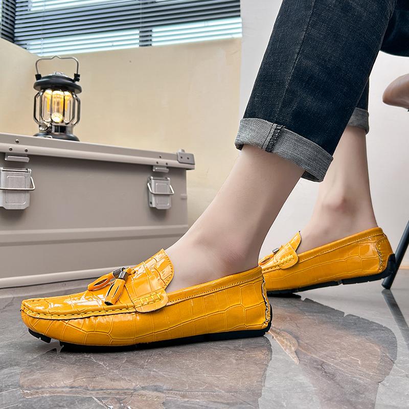 Scarpe Piatte da Uomo con Frange in Pelle Scarpe Casual Mocassini Penny con Nappa Uomo Slip On Mocassini da Uomo Scarpe da Guida Uomo Mocasines Hombre 2026