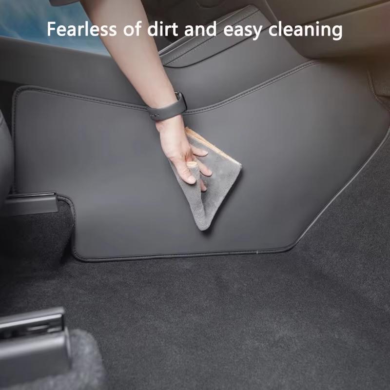 For Tesla Model YL 6-Seater / Y Juniper Car Central Control Side Anti Kick Pad Leather Console Side Anti-dirty Protective Cover