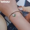 WOSTU 925 Sterling Silber Lotusblüten hängende Perle Pure, Glaube, Liebe Charms für Frauen Original Armband Armreif Halskette