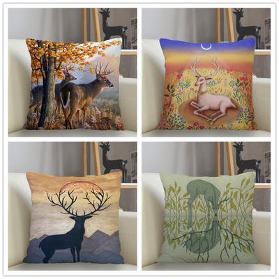 Schlafzimmer Wohnzimmer Heimdeko Kissenbezug Fantasy Reh Kunst Kissenbezug Quadratisch