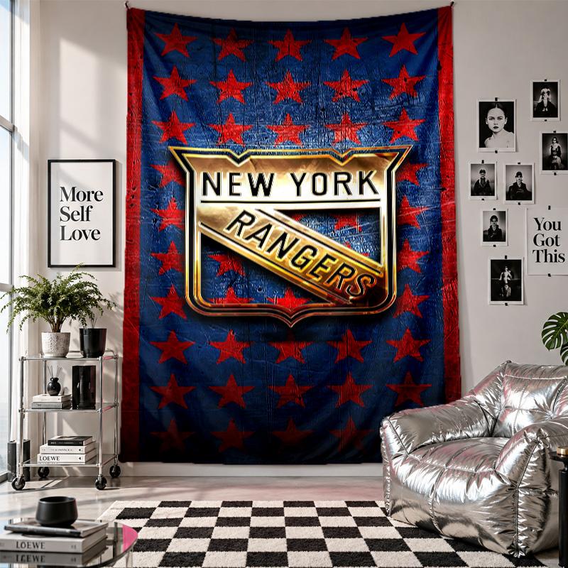 New York Rangers Wall Tapestry Home Decor Wall Hanging Cloth for Bedroom Living Room Background