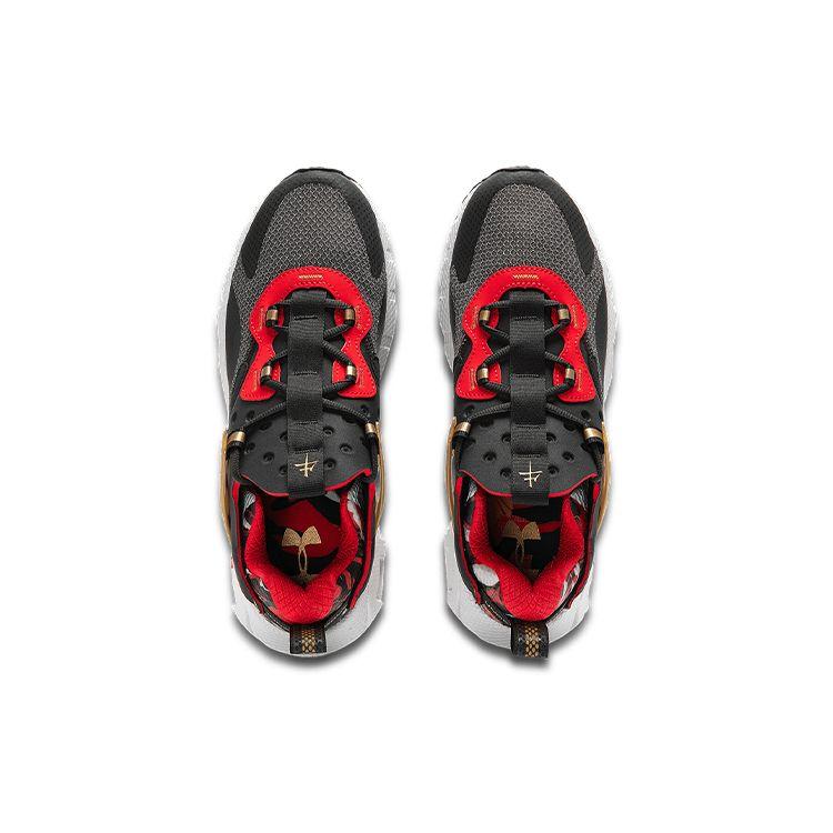 Under Armour Men's HOVR Phantom 2 SE Running Shoes Black Red Gold White 3023885-100